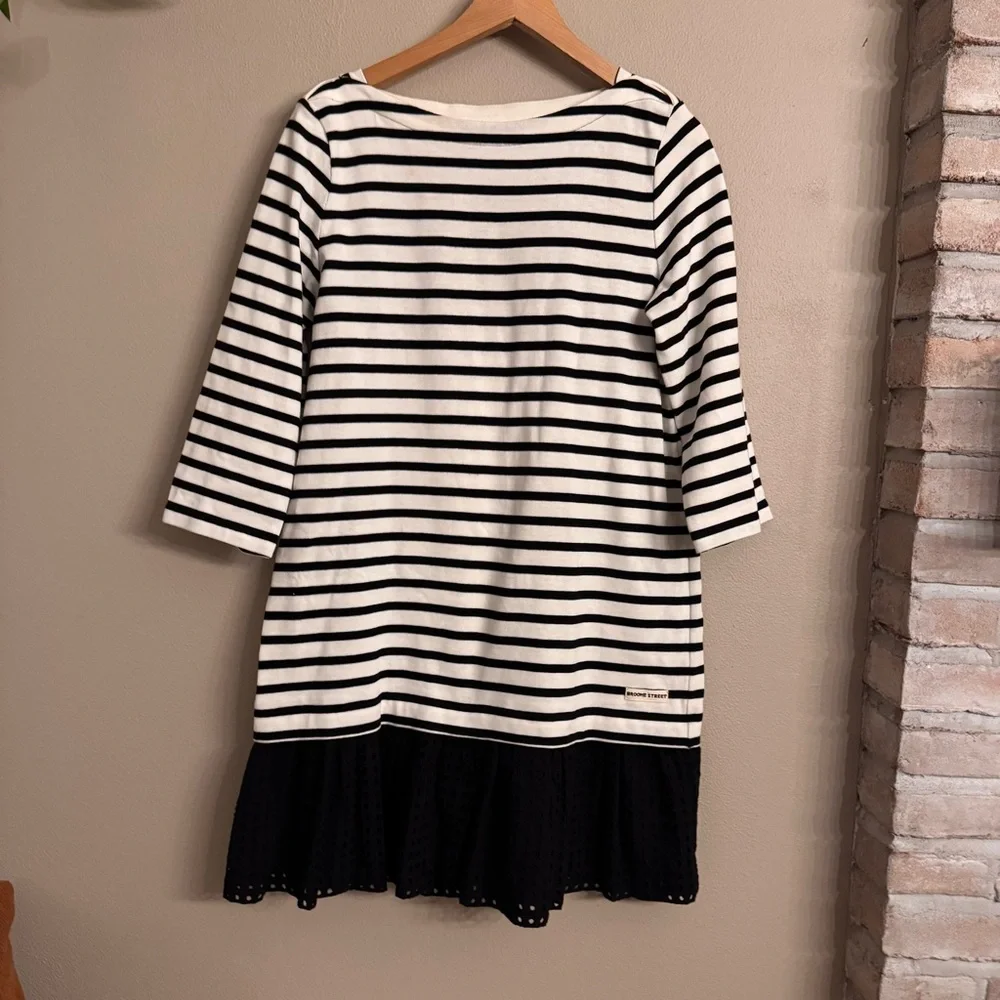 KATE‎ SPADE x BROOME STREET Dot Eyelet Stripe Dress